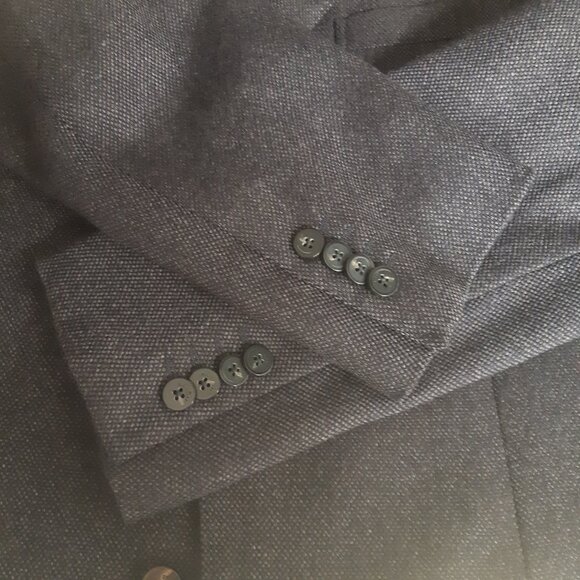 Pal Zileri Concept SZ 44L Charcoal Grey Hopscloth Sport Jacket Blazer - Picture 7 of 16